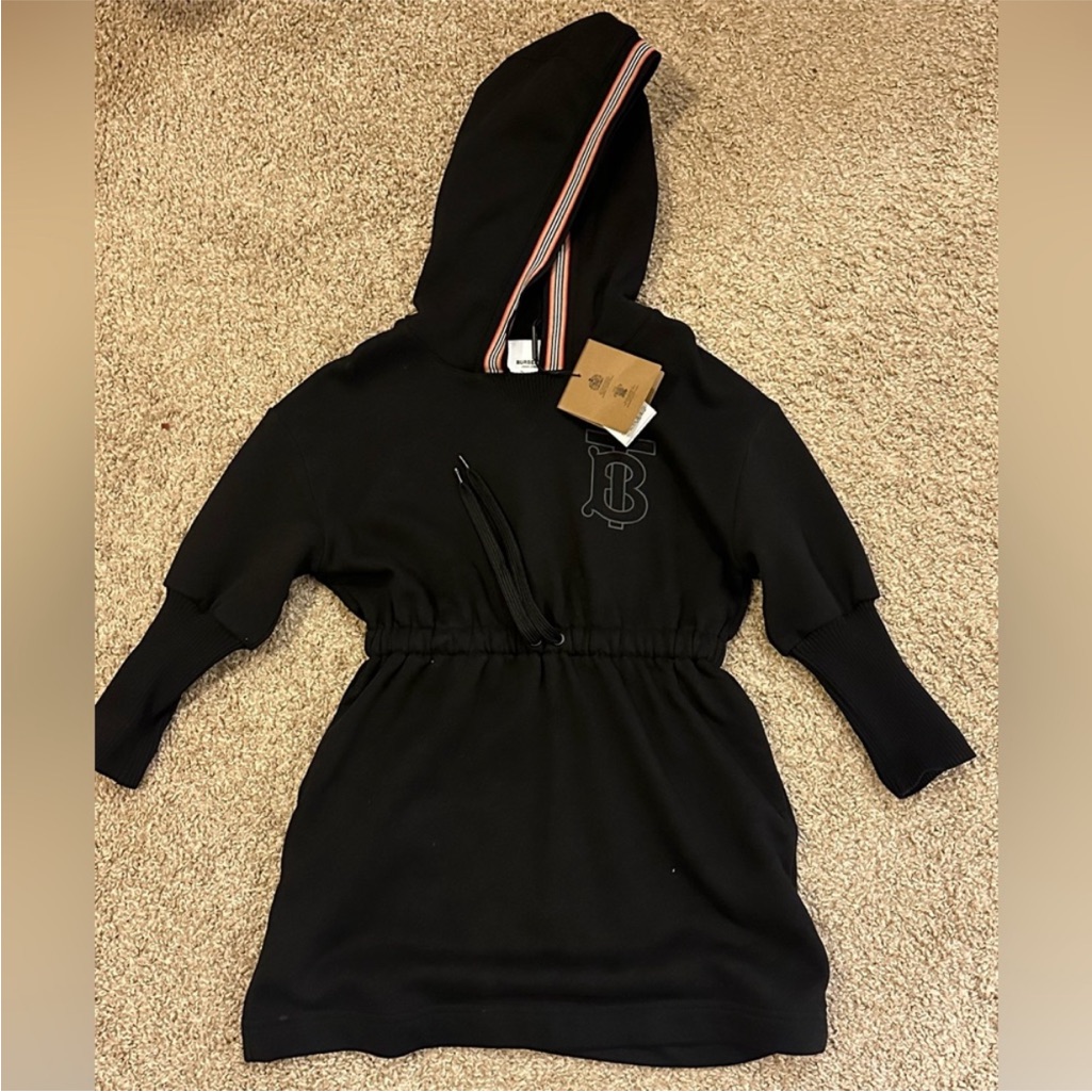 Burberry Black Hooded Kids Dress